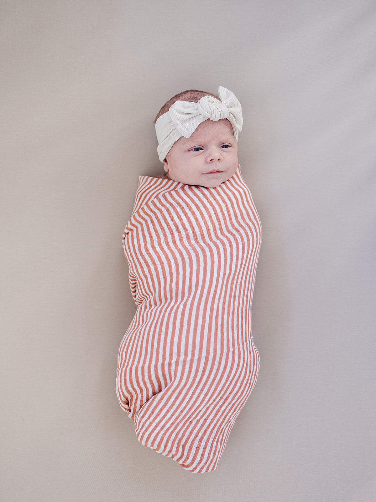 Pink Stripes Muslin Swaddle Blanket
