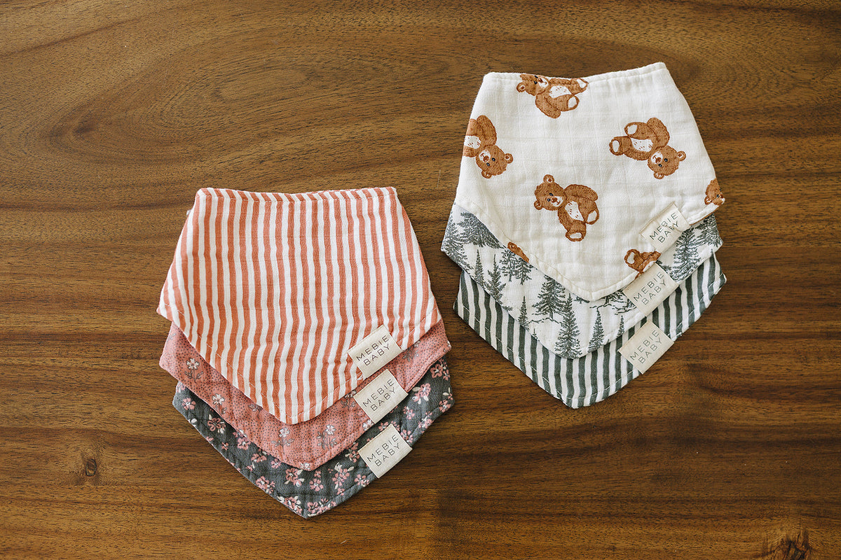 Teddy Bear Muslin Bib