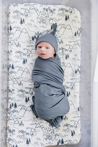 Charcoal Bamboo Stretch Swaddle