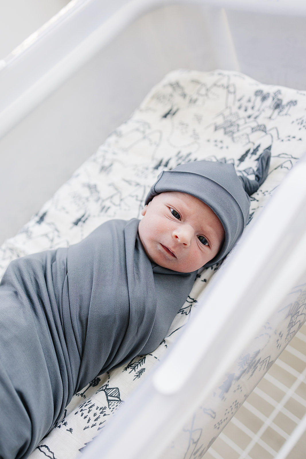 Charcoal Bamboo Stretch Swaddle