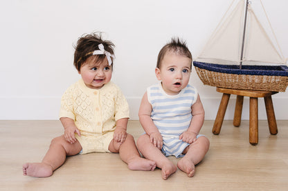 Blue Stripe Short Tank Set