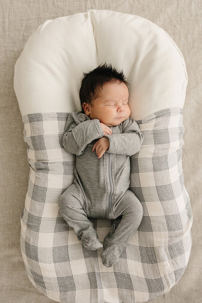 Coastal Plaid Muslin Swaddle Blanket