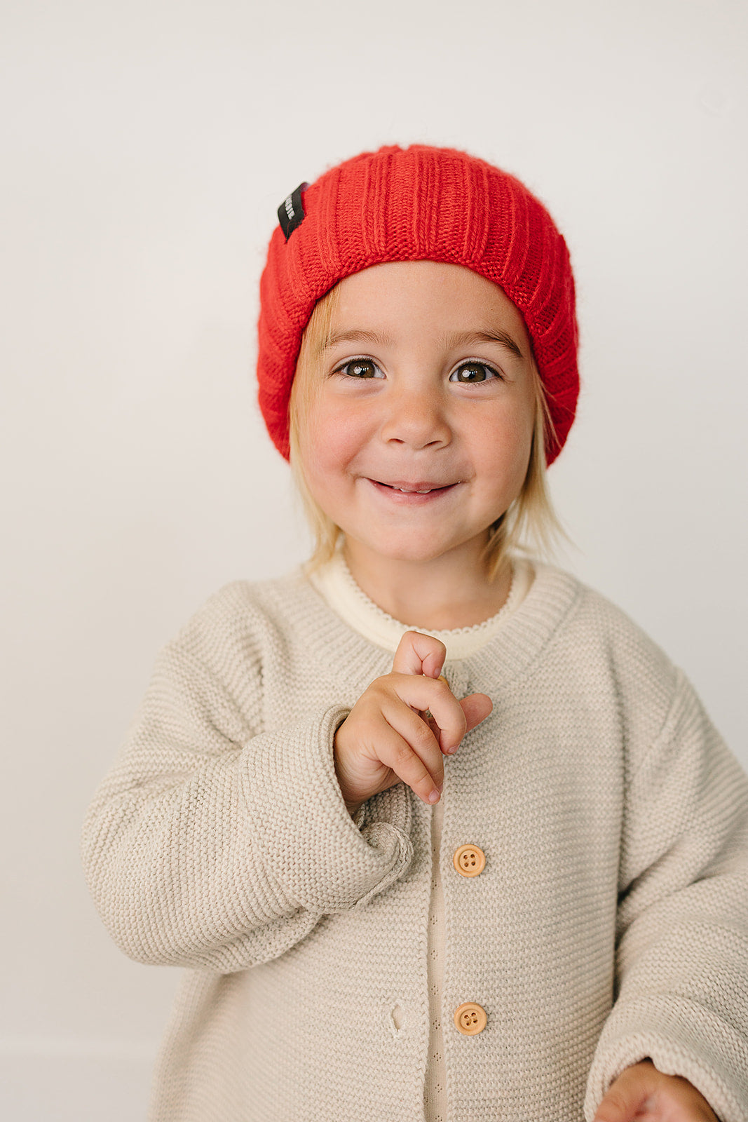 Red Chunky Knit Beanie
