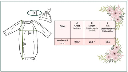 Teddy Bear Baby Gown