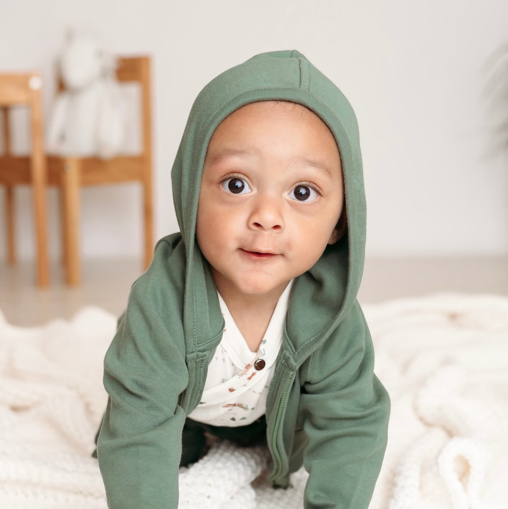 hoodie | basil green