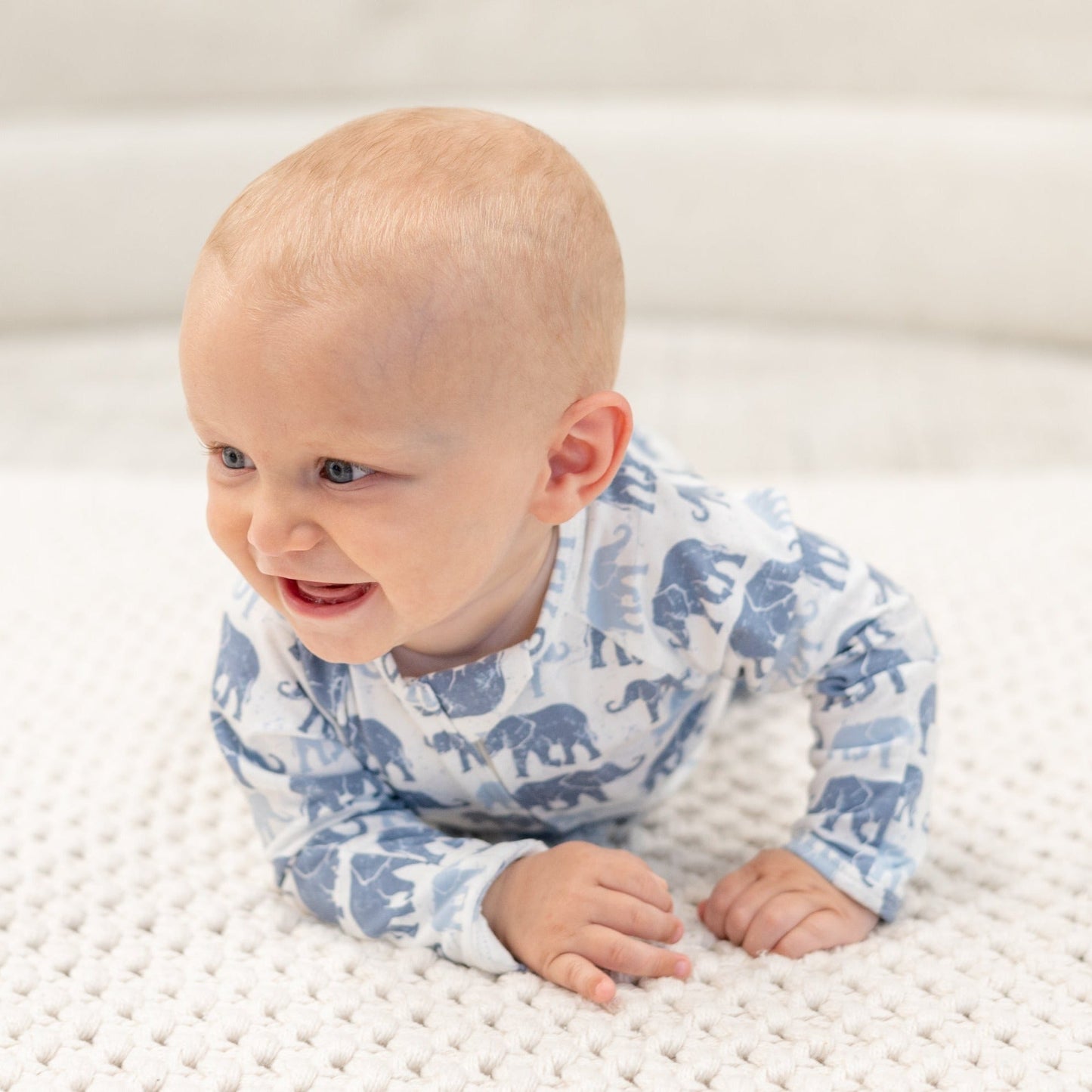Blue Elephant Romper