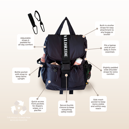 Recycled Adult Backpack Black