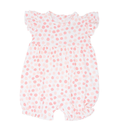 Pink Dot Ruffle Romper